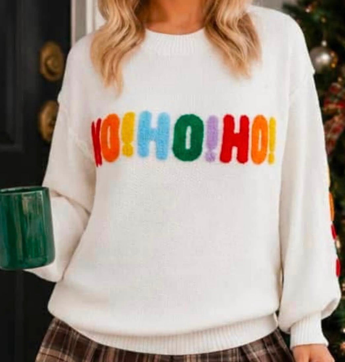Christmas Chenille Graphic Drop Shoulder Holiday Sweater