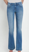Flying Monkey Mid Rise Seamless Waistband Bootcut Jeans