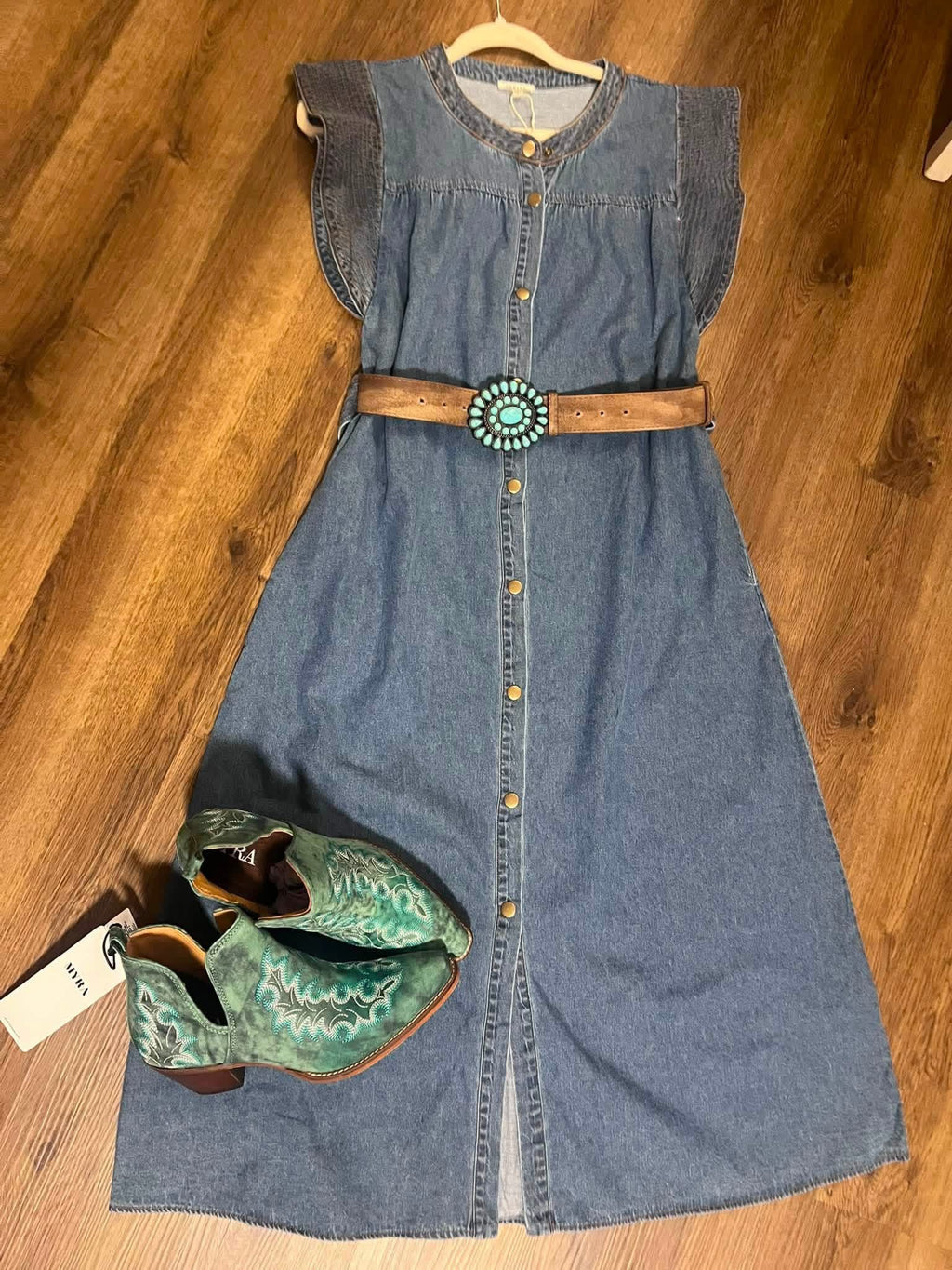 Denim maxi dress by Jodifl