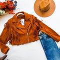 Western Fringe Faux Suede Moto Jacket by Blue B