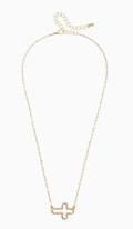 Foster Open Sideways Cross Necklace