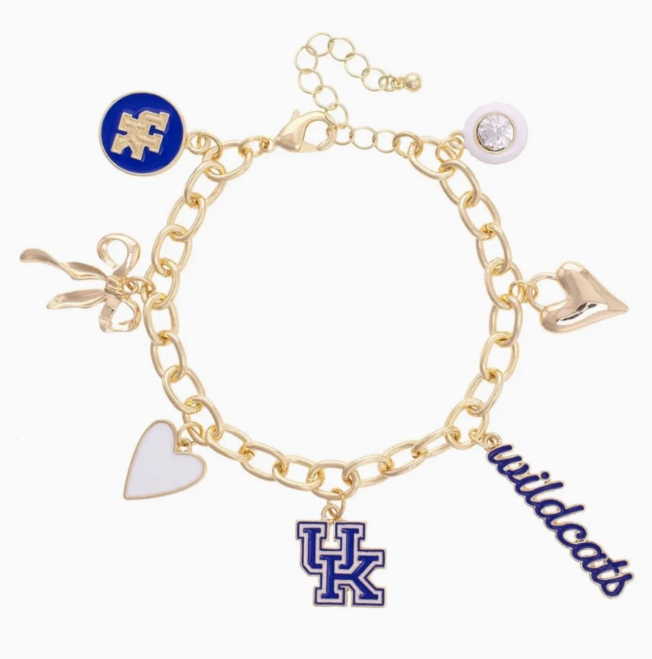 Kentucky Wildcats Enamel Icons Charm Bracelet