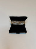 Pearl and gold mini beaded bracelet stack of 5