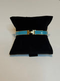 H clasp bracelet blue